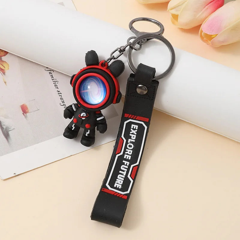 Lightning Bear Keychain Fashion Cartoon Cute Star Bear Astronaut Doll Bag Pendant Accessories Couple Jewelry Gifts Birthday