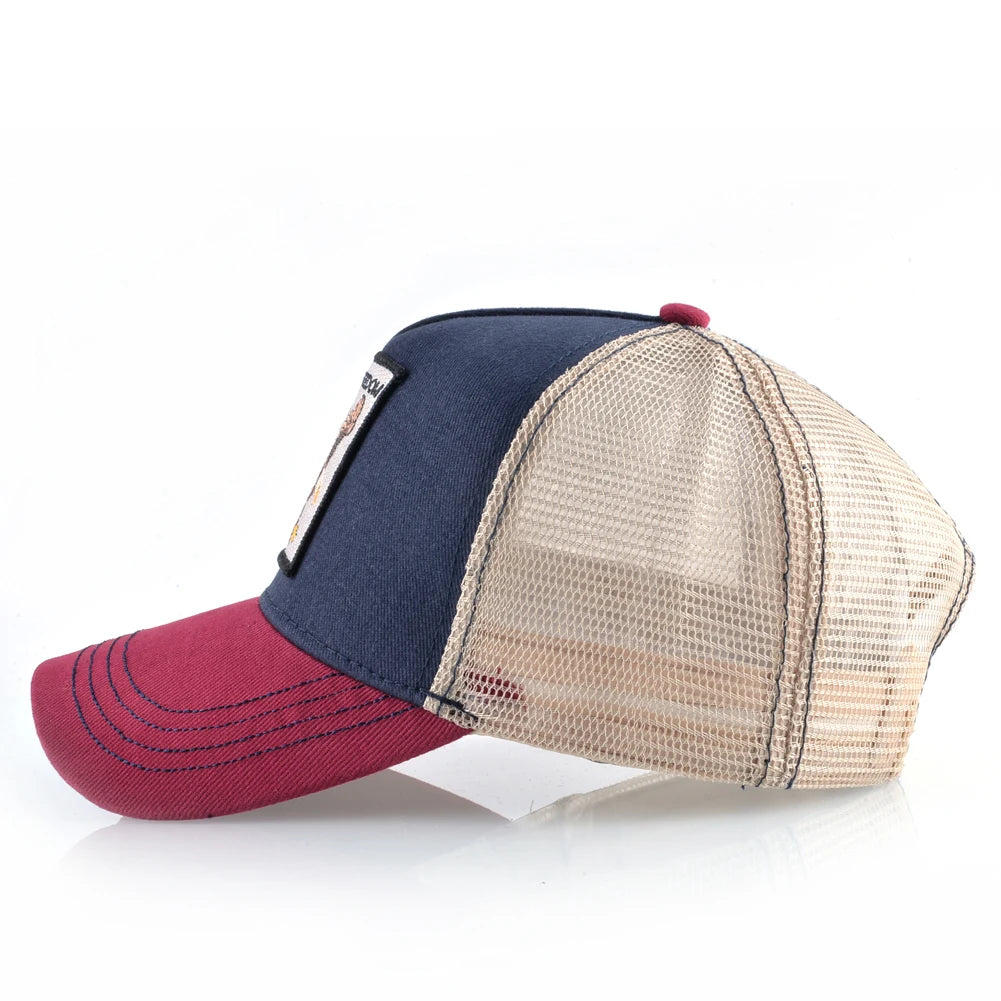 Trucker Caps With Embroidery Goat Patch