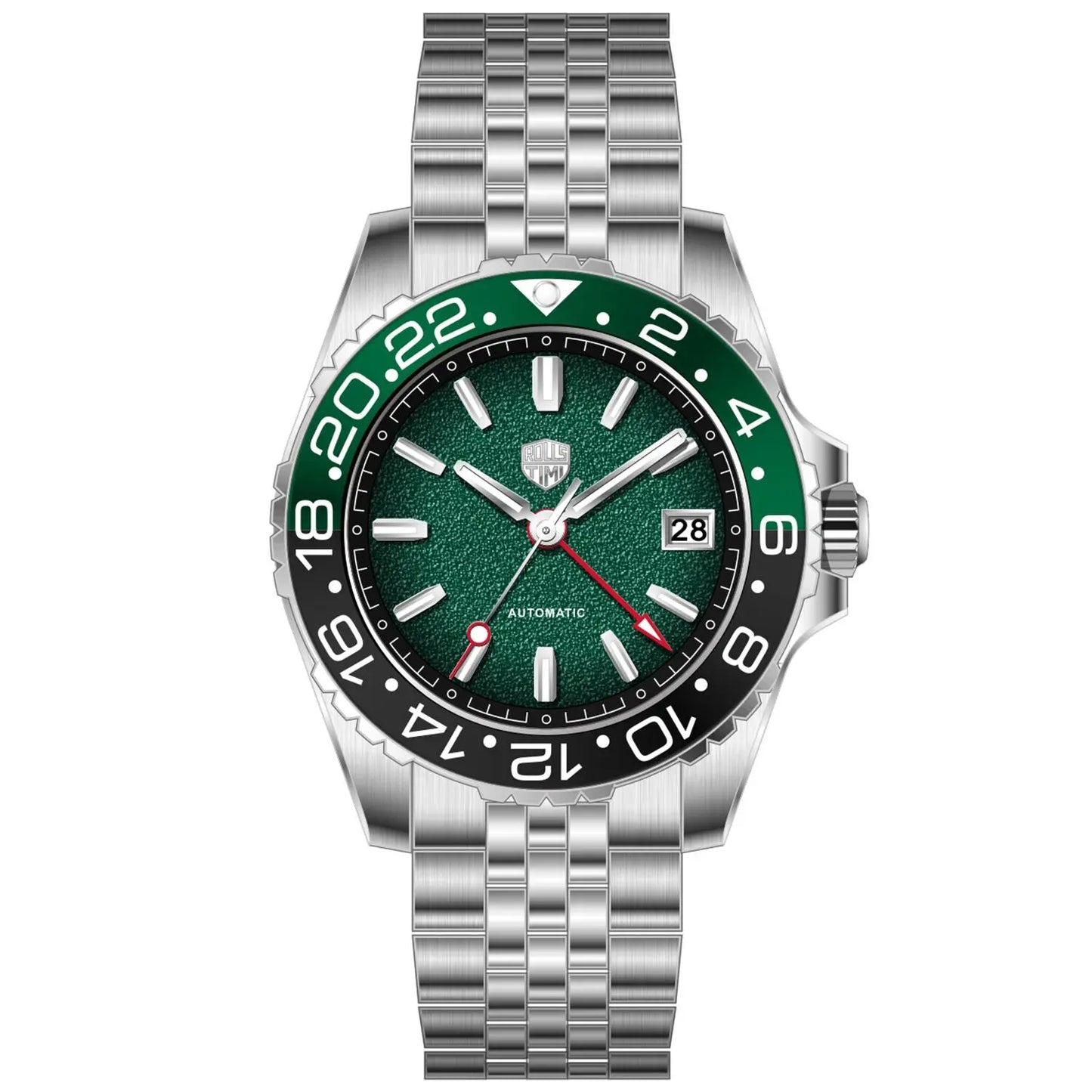 2026 New Rollstimi Diving GMT Mens Watches AR  Sapphire crystal Luxury Automatic Watch For Men Stainless steel Mechancial Watch