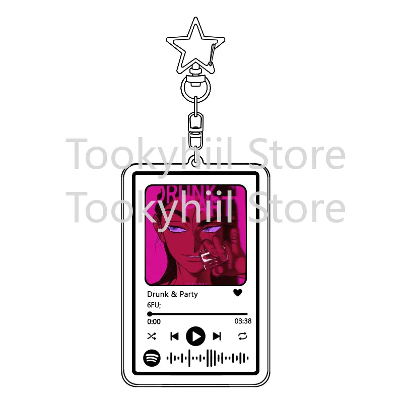 Popular 26 Songs Alien Stage Music Keychain Original Soundtrack LUKA Women Accessory Bag Pendant Playlist Code KeyIng Fans Gift