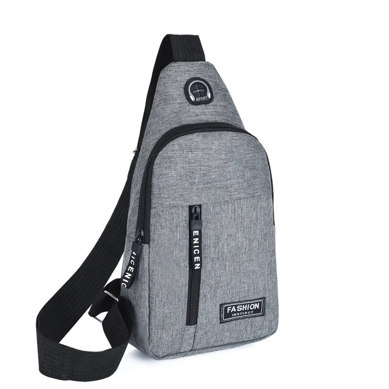 New Chest Bag New Men Simple Nylon Fashion Waterproof One Shoulder Crossbody Bag Multi-functional Men Sling Bag New In