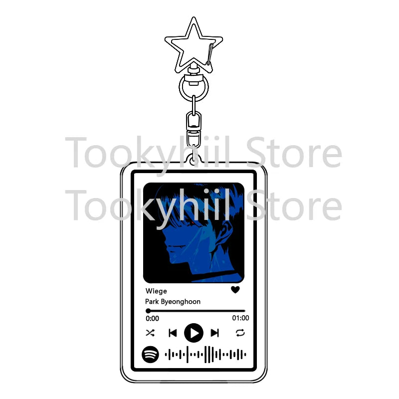 Popular 26 Songs Alien Stage Music Keychain Original Soundtrack LUKA Women Accessory Bag Pendant Playlist Code KeyIng Fans Gift
