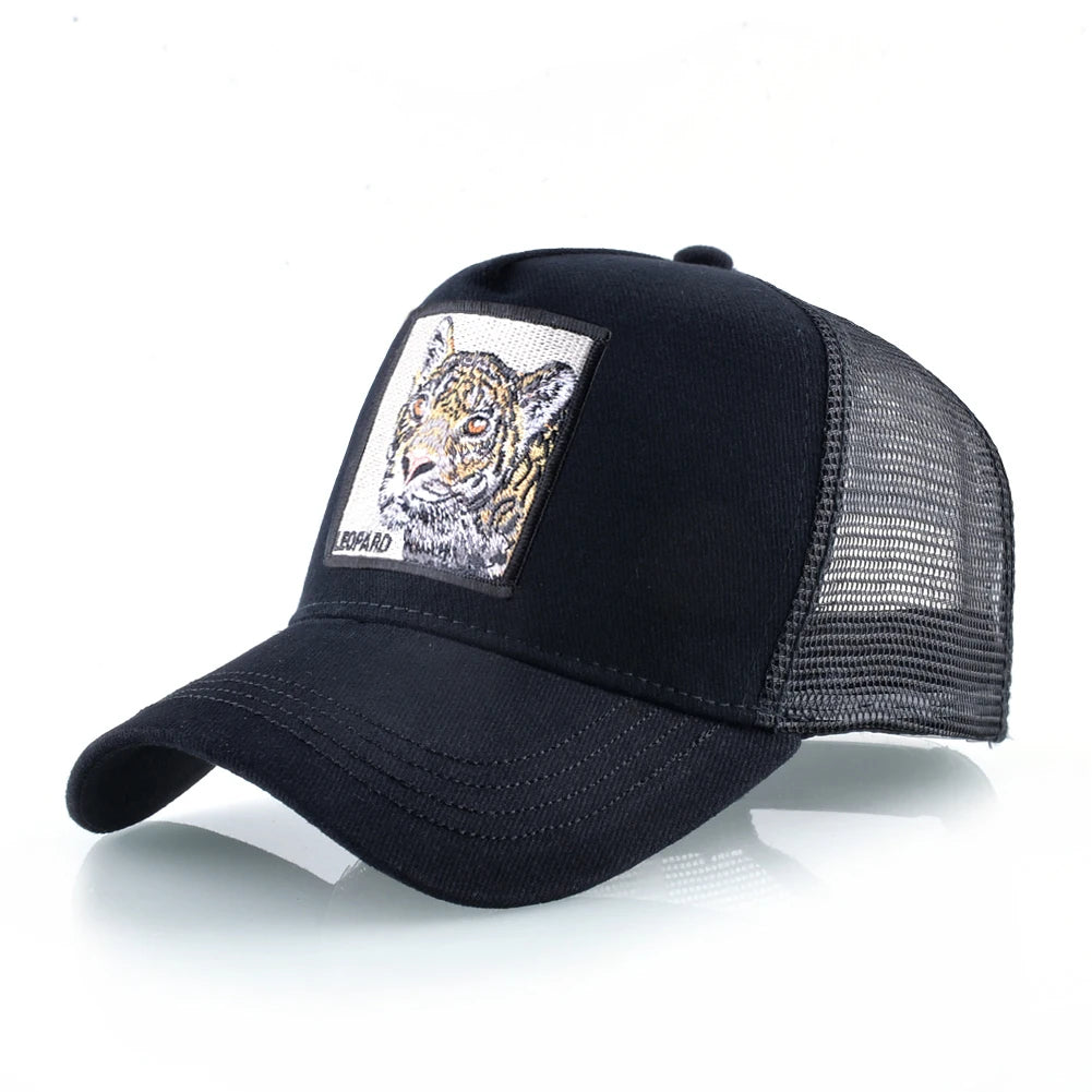 Trucker Caps With Embroidery Goat Patch