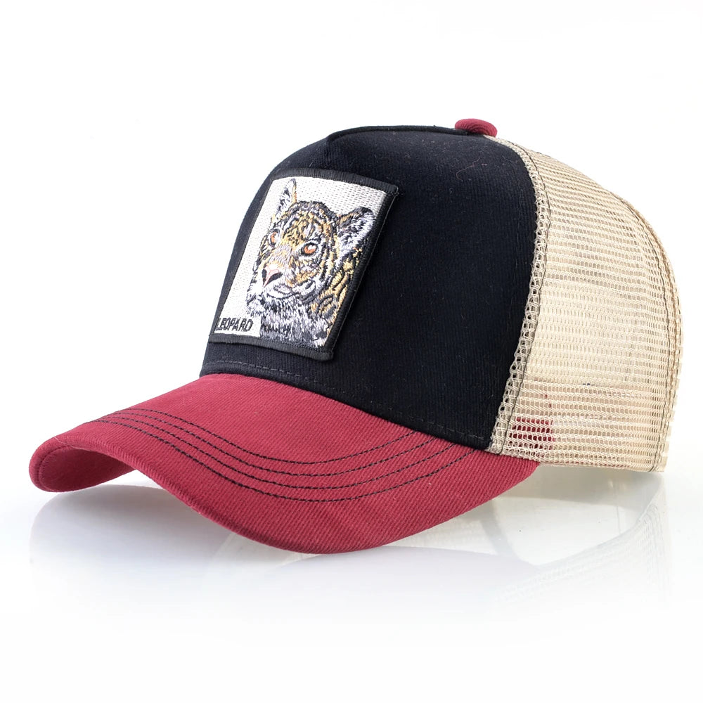 Trucker Caps With Embroidery Goat Patch