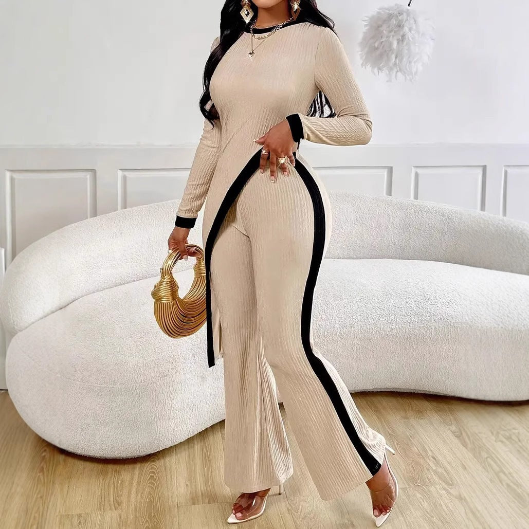 Womens Color Block Knit Casual wear